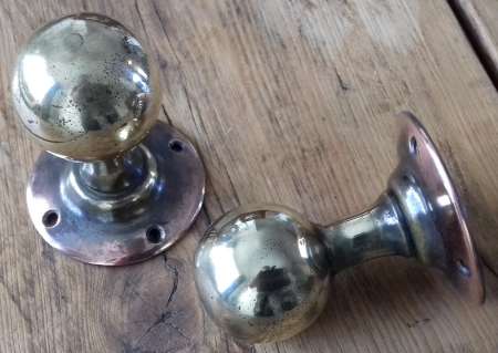 Pair Vintage Style Clear Victorian Single Glass Door Knob Handle Drawer Pulls 04 